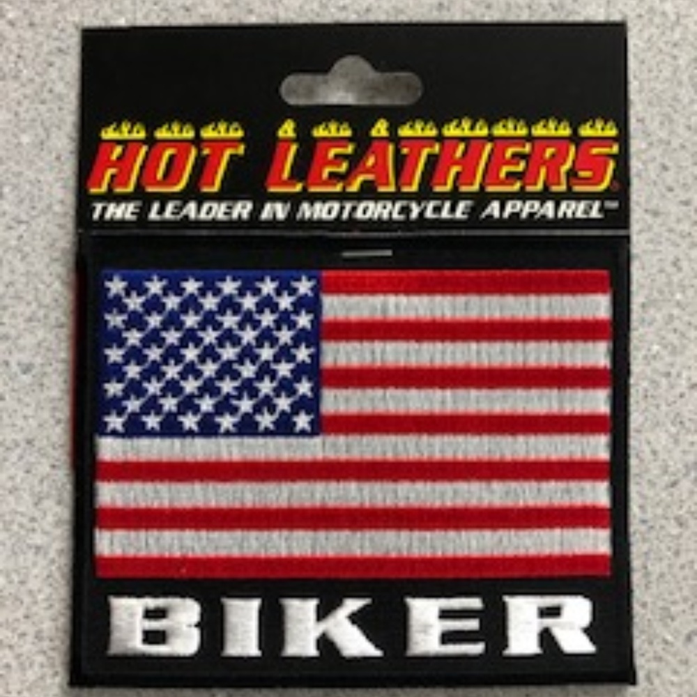 🏍💥 NWT American Flag Biker Iron On Patch